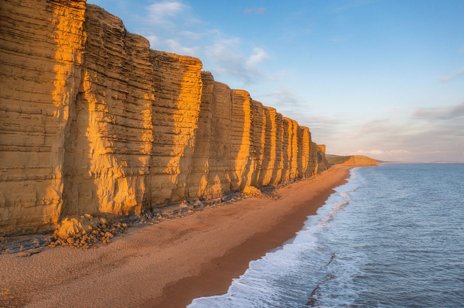 West Bay's golden sandstone cliffs, Dorset